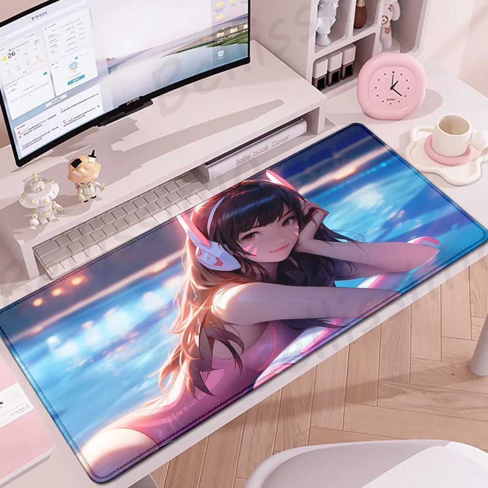 Gaming-Zubehör O-Overwatch D-D.va Mauspad, große Tastatur, Mauspad, PC-Schrank, Schreibtischunterlage, XXL, erweiterte Matten, Gamer-Mauspad Image