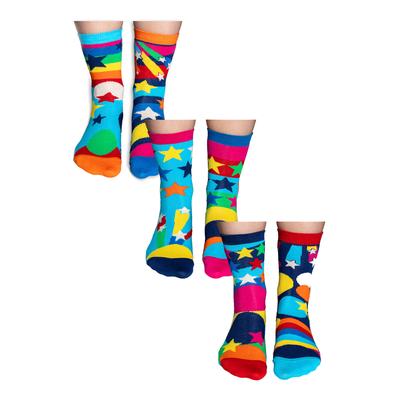 UNITED ODD SOCKS - 6 Pack Kinder alles Gute zum Geburtstag weiche Neuheit ungerade Socken in Geschenk-Box - Happy Birthday Image