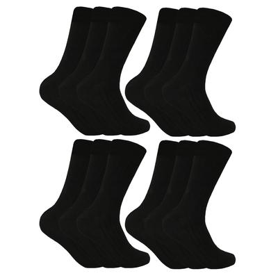 Socke Snob - 12 Paar Herren Wolle Boot Socken für Wandern - schwarz Image