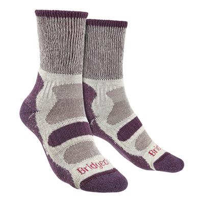 Bridgedale - Womens Wandern leichte Baumwolle Boot Socken - Pflaume Image