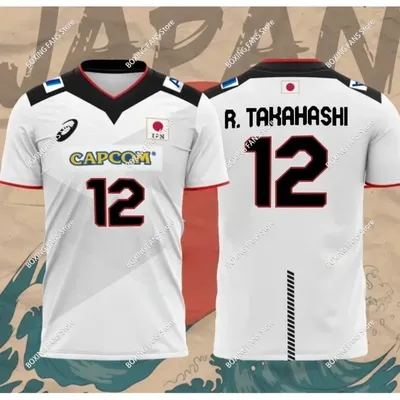 Japan Capcom Men's Volleyball Team ISHIKAWA R. TAKAHASHI NISHIDA Jersey 3D Printed Breathable