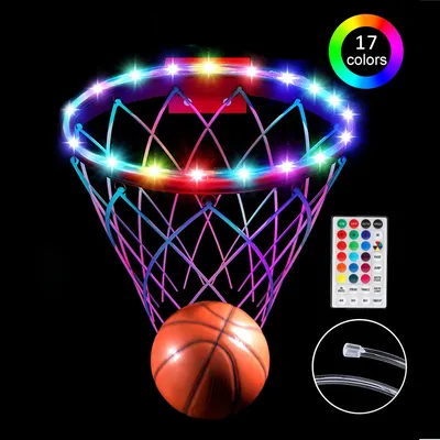 LED Basketball Hoop Light Strip Waterproof Timer RGB Colorful Stylish Basketball Rim Rope Light