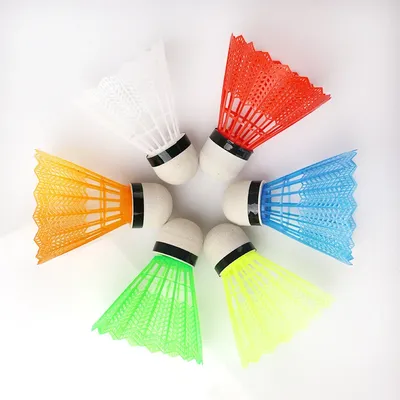 12 Pcs Nylon Badminton Balls Durable Light Training Ball Plastic Shuttle Cork Fonmed Head Outdoor