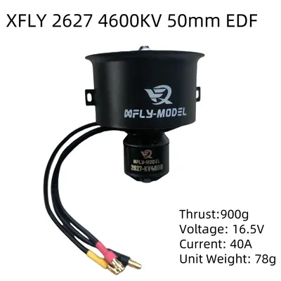 XFly 2627-KV4600 4S EDF Power System 50mm 12-Blades Ducted Fan Galaxy X5 Brushless Outrunner Motor