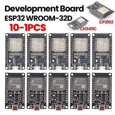 1-10PCS ESP32 WROOM-32 Development Board TYPE-C CH340C/ CP2102 WiFi+Bluetooth Ultra-Low Ultra-Low