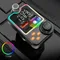 VIKEFON Car Bluetooth Quick Charger Car Cigarette Lighter Call Hands-free EQ Atmosphere Light MP3