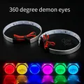 2 pezzi led occhi demone adatti per lente del proiettore per auto luce decorativa colorata DRL fai da te modifica rosso blu iceblue viola verde