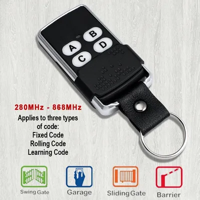 280MHz-868MHz Multi Frequency Universal Garage Door Remote Control Duplicator 390 315 433MHz Fixed
