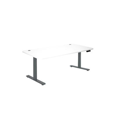 Mendler Schreibtisch HWC-D40, Computertisch, elektrisch höhenverstellbar 160x80cm 53kg ~ weiß, anthrazit-grau Image