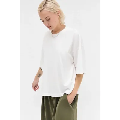 BDG Enzo Drop Shoulder T-Shirt - White L at Urban Outfitters