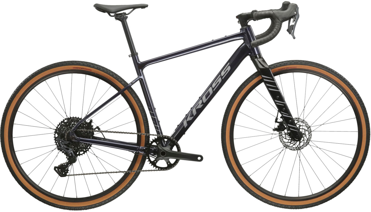 Gravelbike KROSS "Gravelbike Esker 2.0" Gr. 46, blau (blau, blau), Fahrräder, 46cm, 28 Zoll (71,12cm) hinten: 28 Zoll (71,12cm) Image
