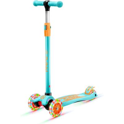 3-Wheel Kids Scooter - Lean-to-Steer Technology, Adjustable Height Handlebar Wide Anti-Slip Deck, Scooter for Boys Girls Ages 3+