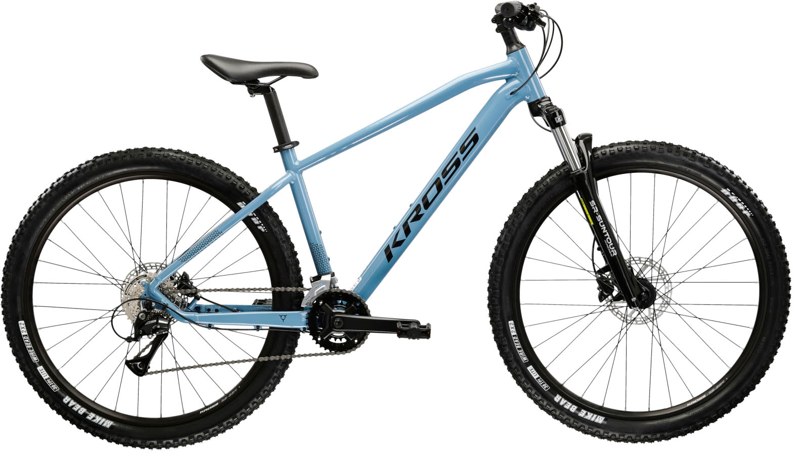 Mountainbike KROSS "Hexagon 4.0" Gr. 43, blau (blau, schwarz), Fahrräder, 43cm, 29 Zoll (73,66cm) hinten: 29 Zoll (73,66cm) Image