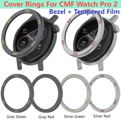 Gehäuseabdeckungsringe für CMF BY NOTHING Watch Pro2 Lünette + gehärteter Filmschutz Sportarmband Image