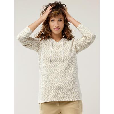 Walbusch Damen Sweat Shirt perfekte Welle Beige gemustert Image