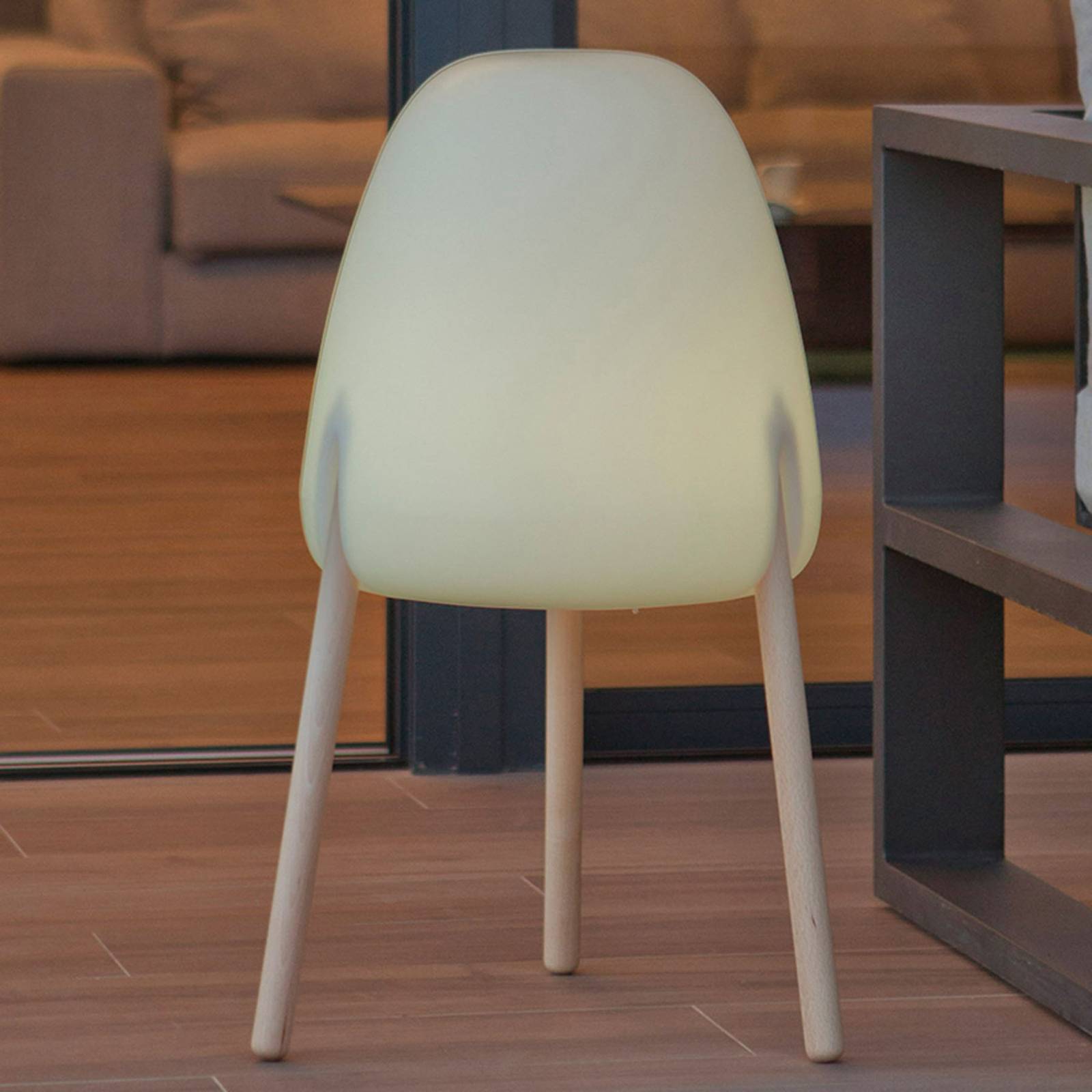 Newgarden Rocket 70 Stehleuchte Solar + Akku Rocket, dimmbar, Holz hell, Holz, Solarleuchten