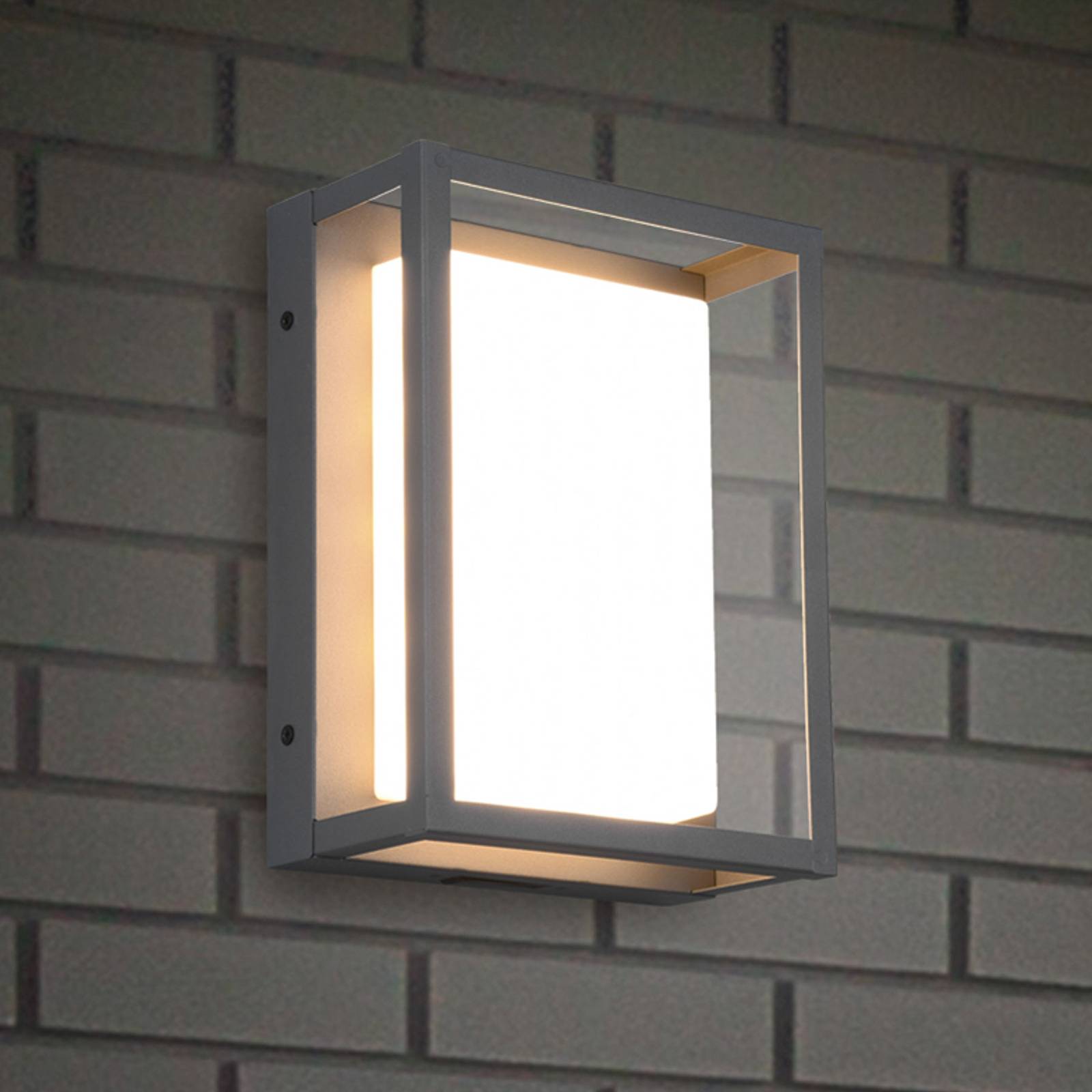 Trio Lighting LED Aussenwandleuchte Witham, schwarz, Metall, Modern, LED Wandleuchte außen