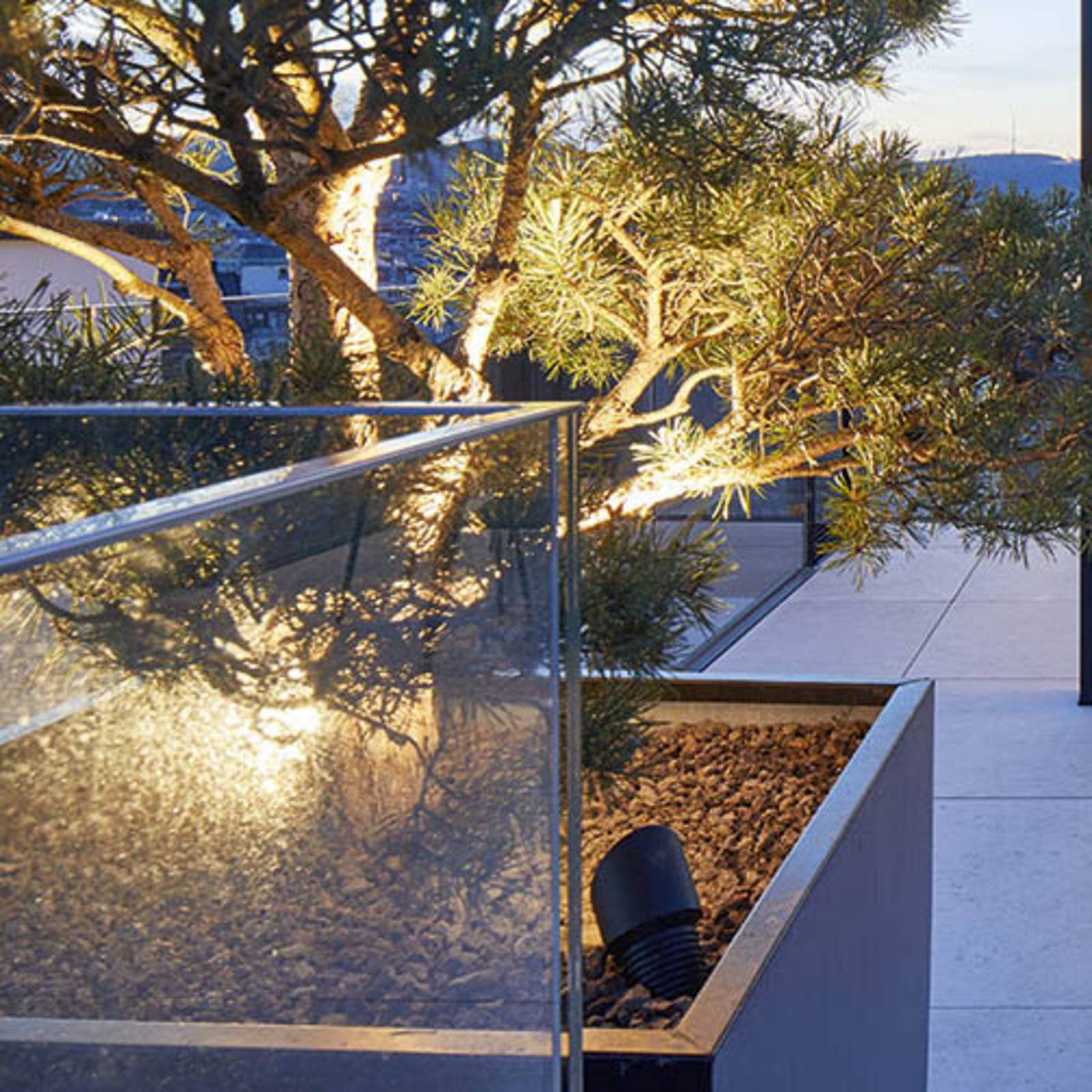 Egger Licht DLS Außenstrahler Atlantis 75, schwarz, Erdspieß, Alu 75, schwarz, Aluminium, Modern