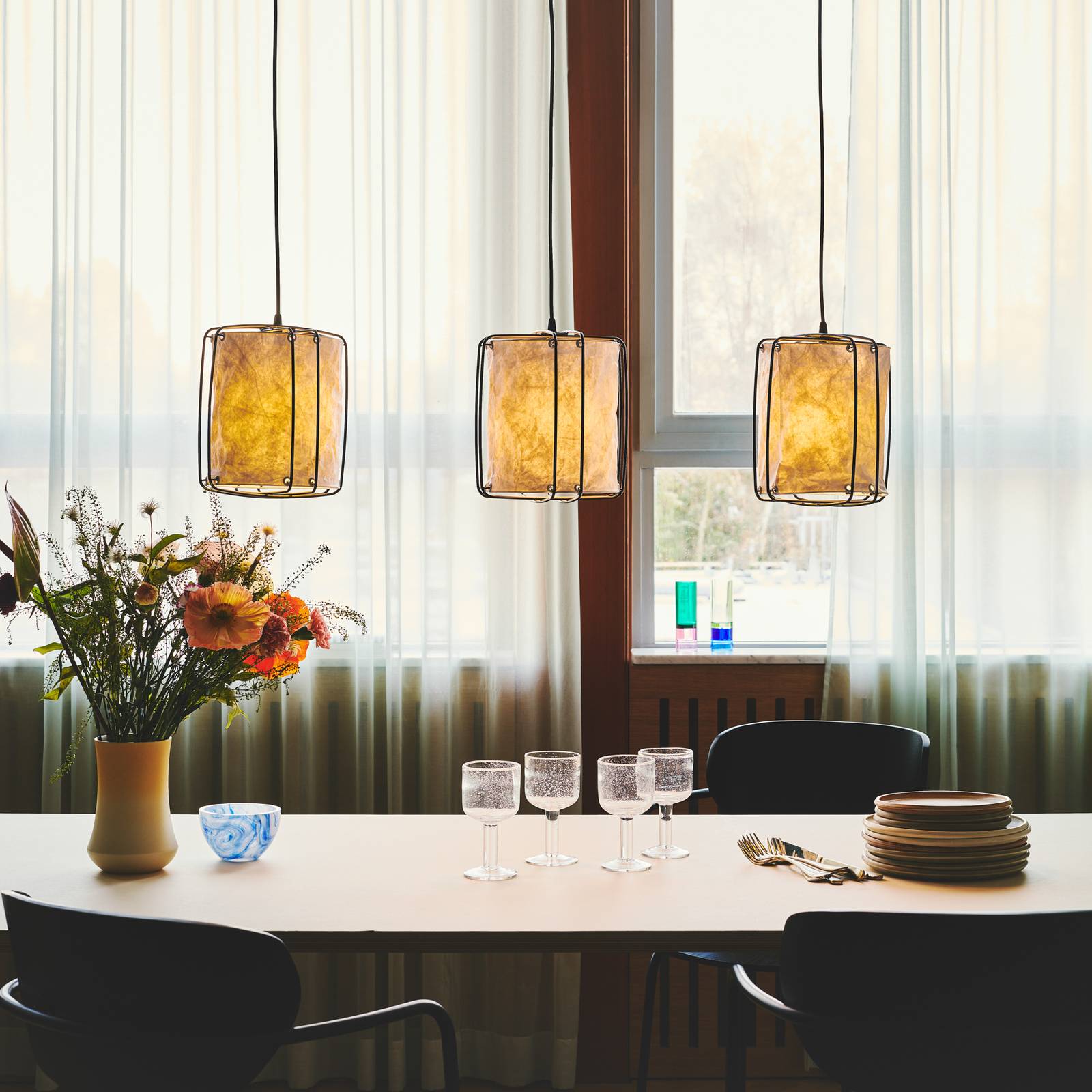 Nordlux Hängelampe Cardine, dimmbar, weiß / opal, für Wohn- / Esszimmer, Papier / Lunolit / Lunopal, Pendelleuchte