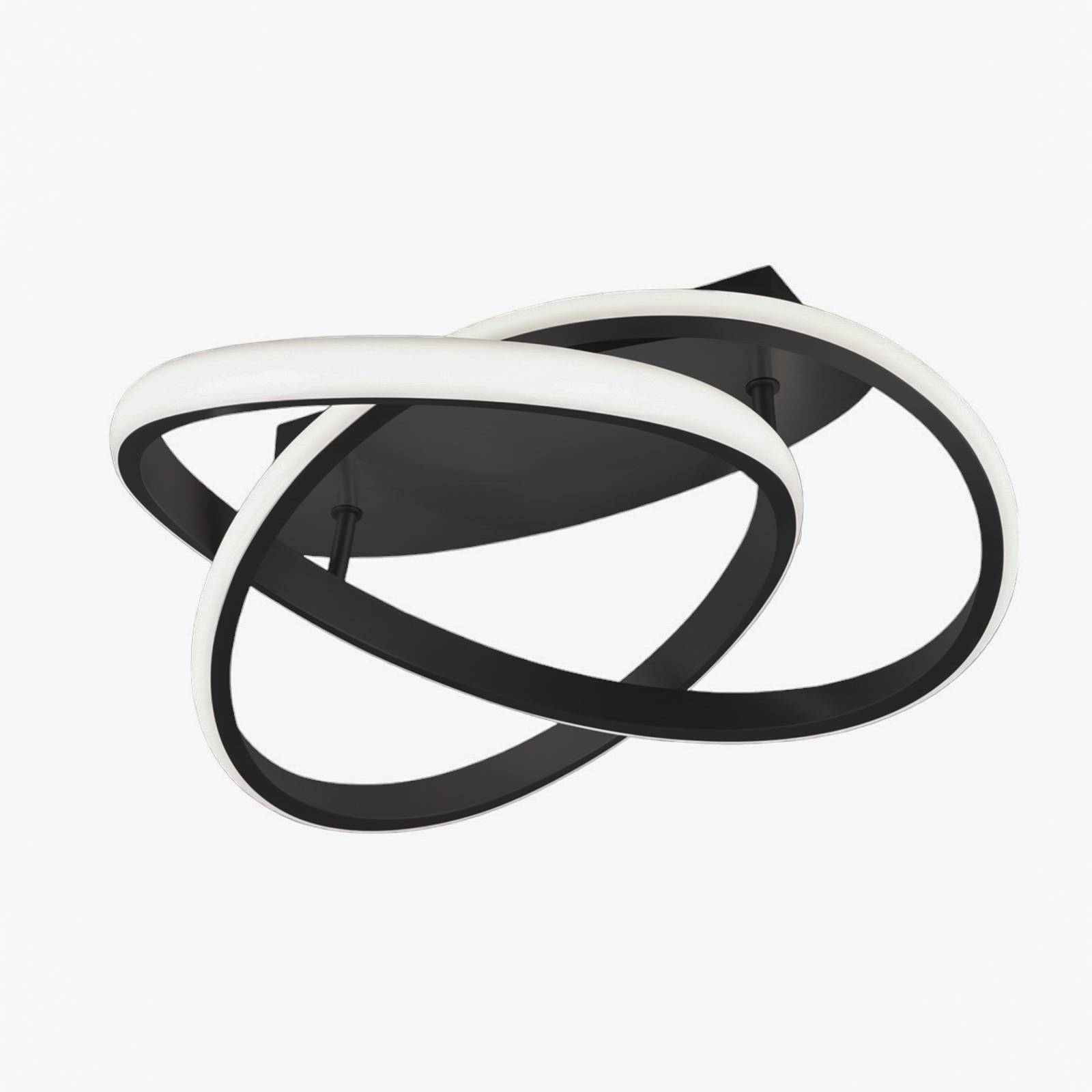 Reality Leuchten LED Deckenlampe Course, dimmbar, schwarz, für Arbeitszimmer / Büro, Metall, Modern, LED Deckenleuchte