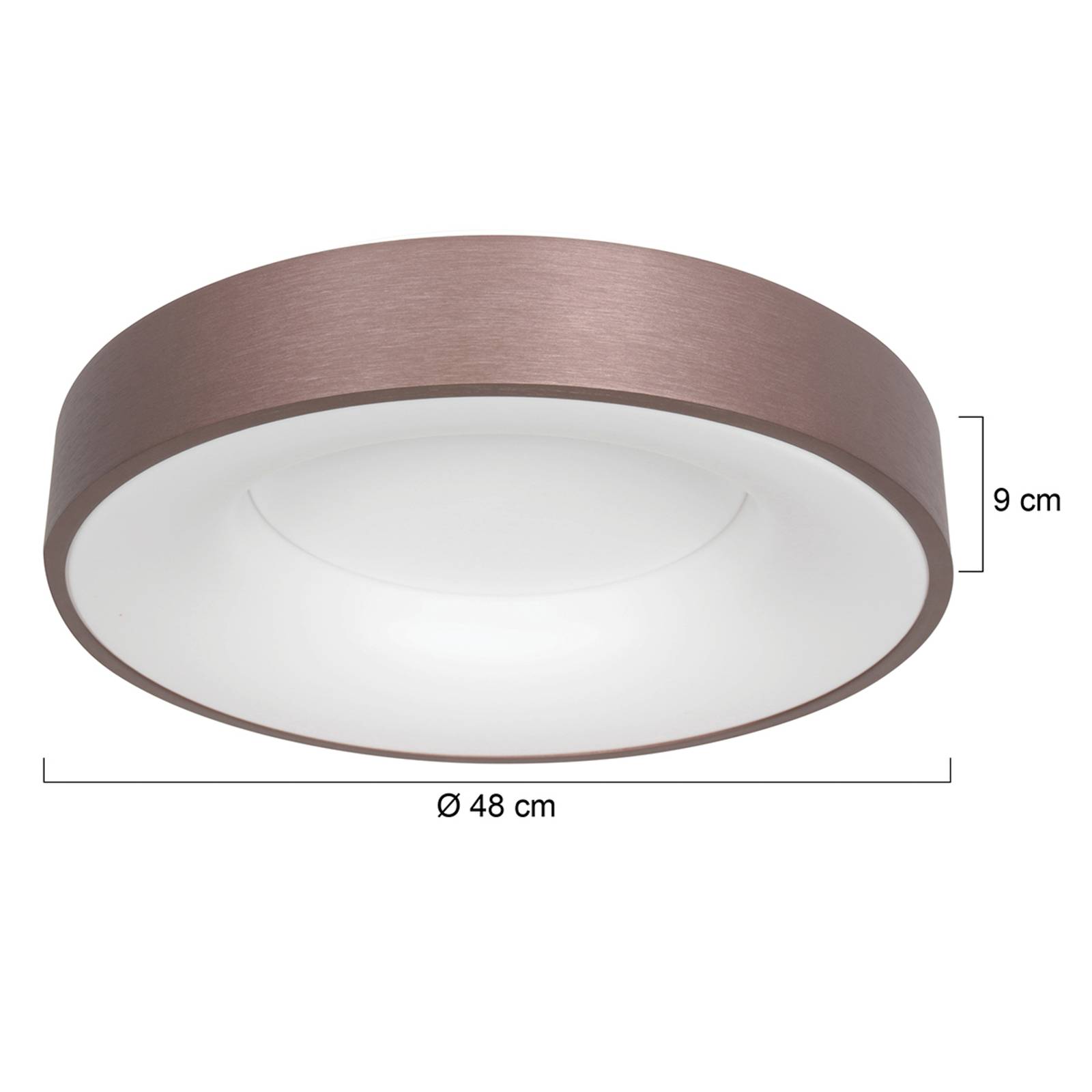 Steinhauer LED Deckenlampe Ringlede, dimmbar, bronze / altmessing, für Wohn- / Esszimmer, Metall, Modern, LED Deckenleuchte
