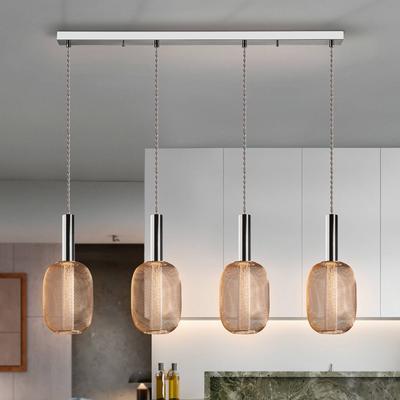 Schuller Valencia LED-Hängeleuchte Micron, Balken, vierflammig, chrom, gold Image