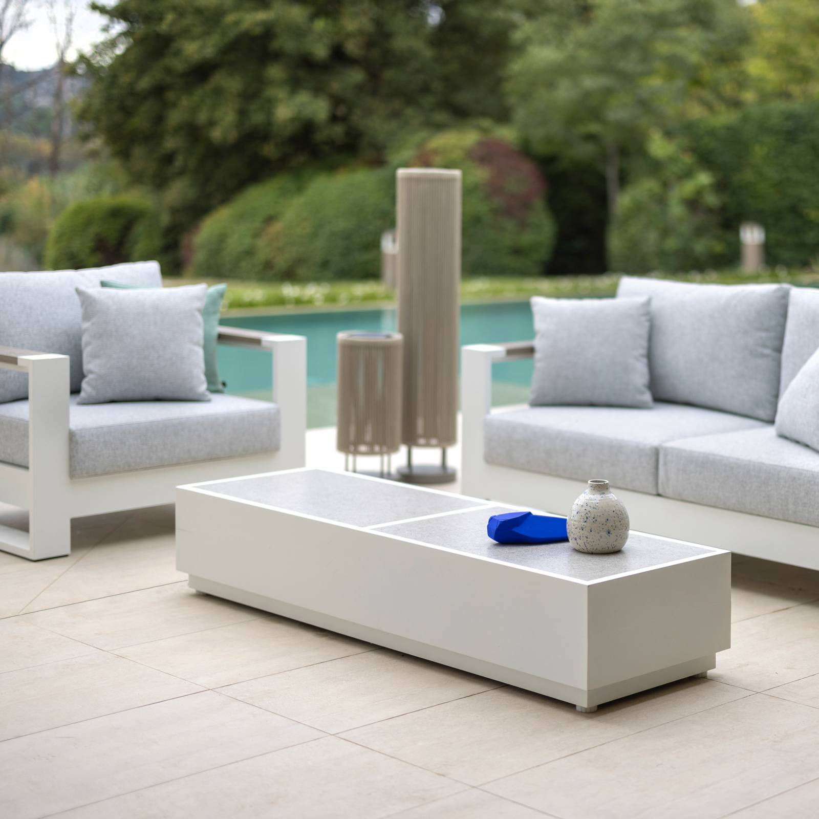 Les Jardins LED-Solar-Bodenleuchte Rop&Strip Höhe 120cm, 3.000 K, 500 lm Rop&Strip, dimmbar, braun / rost, Aluminium, Modern, Solarleuchten