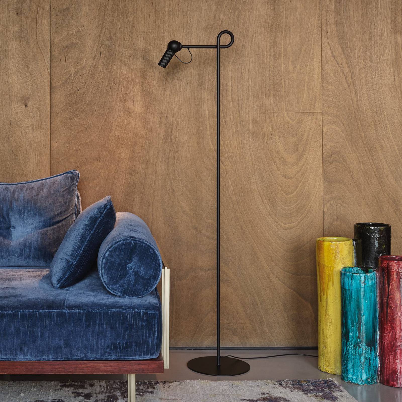 kdln LED Stehlampe Bird, dimmbar, schwarz, für Wohn- / Esszimmer, Metall, LED Stehlampe