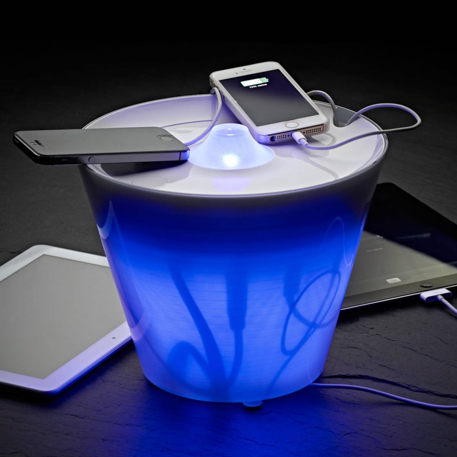 Rotaliana LED Tischlampe MultiPot+, dimmbar, weiß / opal, für Wohn- / Esszimmer, Kunststoff, Design, LED Tischlampe