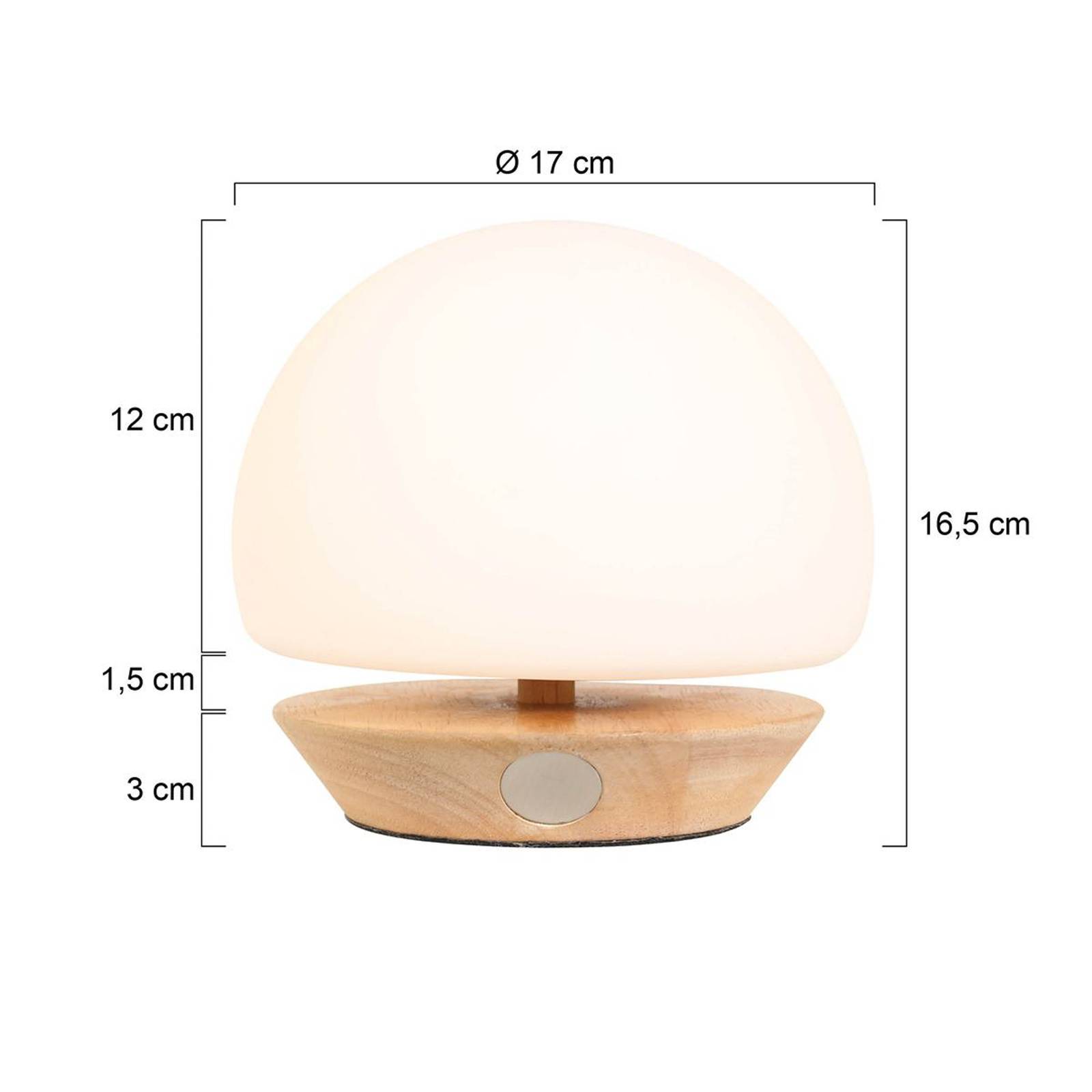 Steinhauer Tischlampe Ancilla, dimmbar, weiß / opal, für Wohn- / Esszimmer, Glas, Tischlampe