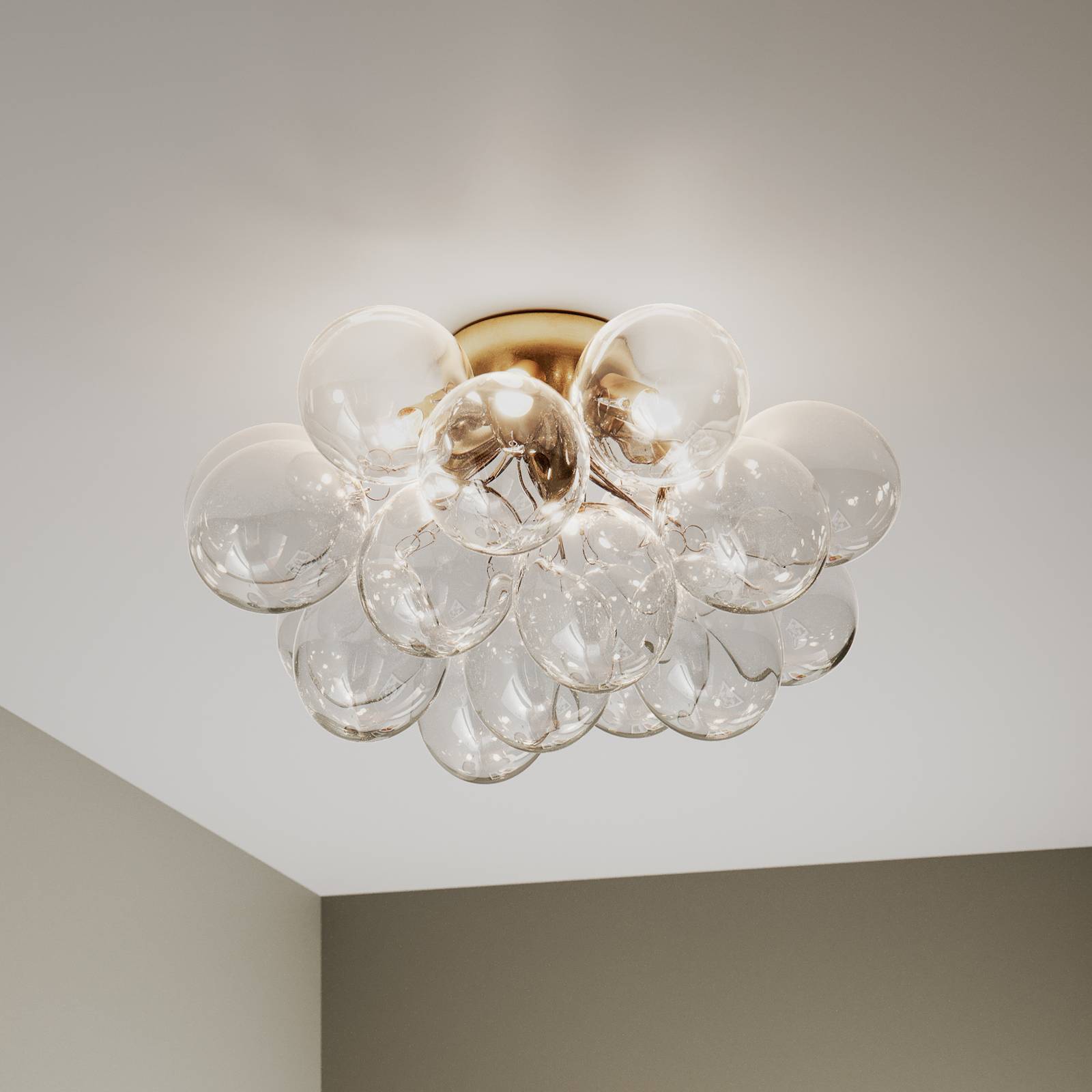 By Rydéns Deckenlampe Gross, dimmbar, klar / transparent, für Wohn- / Esszimmer, Glas, Deckenlampe