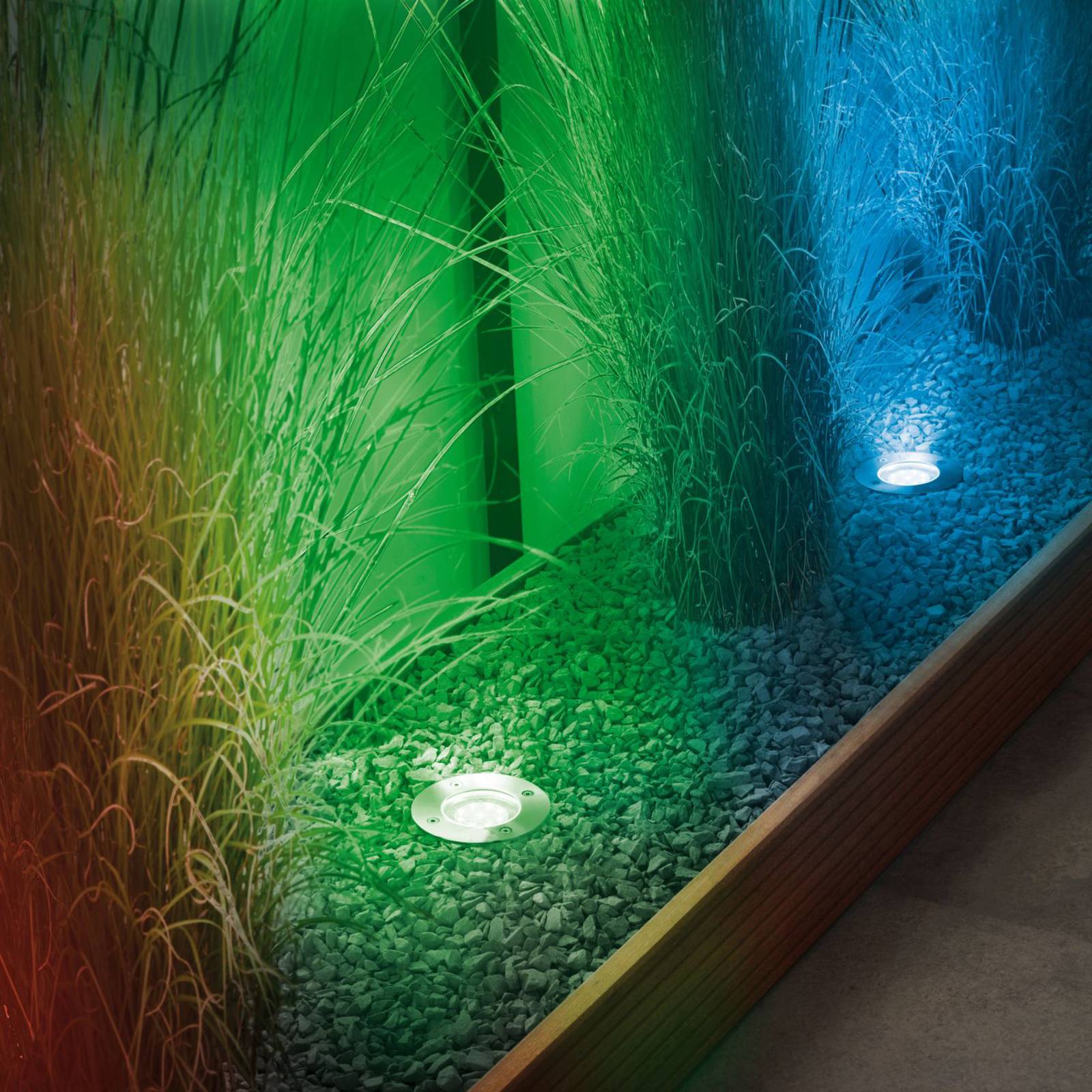 Paulmann Plug & Shine Einbau ZigBee RGBW 3er Basis Einbauleuchte, dimmbar, alu / grau / zink, Metall, Modern