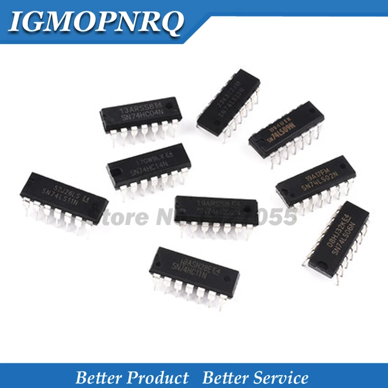 10 Stück sn74hc02n sn74hc04n dip-14 sn74hc08n sn74hc14n dip sn74hc32n sn74hc74n sn74hc86n sn74hc132n sn74hc138n sn74hc148 74 hc157n Image