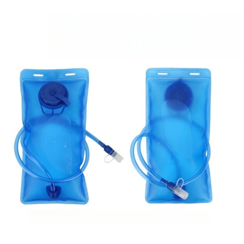 1 Stück 2L EVA-Wasserbeutel für Outdoor-Radfahren, Wandern, Laufen, faltbar, leicht, auslaufsicher, Trinkwasserbehälter mit Schlauch Image