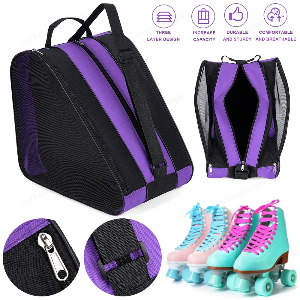 Tragbare Rollschuhe Tasche Eislaufen Tasche Große Kapazität Atmungsaktive Kinder Inline Skates Tasche Skates Lagerung Tasche Skating Schuhe Tasche