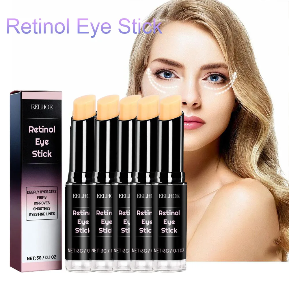 Retinol-Augencreme-Stick, Anti-Aging, verblasst Augenringe unter den Augen, entfernt Tränensäcke, feuchtigkeitsspendende, straffende Augen-Hautpflege Image