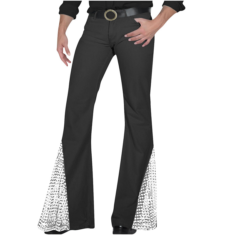 Retro Vintage 1960s Hippie Trousers Bell Bottom Pants Flared Trousers Hippie Sequins Fancy Dress Men's Halloween Carnival Valentine's Day Evening Party Music Festival Pride Parade Adults' Pants