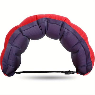 1pc Inflatable Swim Belt for Adults - Adjustable Buoyancy Waist Floatation Aid with Buckle Rope, Red/Blue PVC Pool Training Device for Swimming Beginners Experts, Portable for Pool, Lake, Ocean