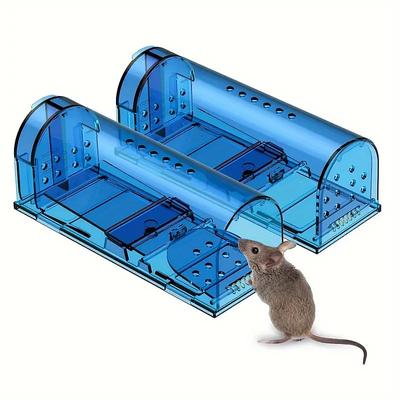 Humane Mousetrap Effective Capture and Release of Rodents With Small Traps (Safe for Dogs/cats) Best Indoor/Outdoor Mousetrap Non-killing Small Cage (Blue)