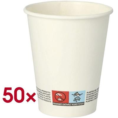 Papstar 50er-Pack Trinkbecher weiß, 9.2 cm
