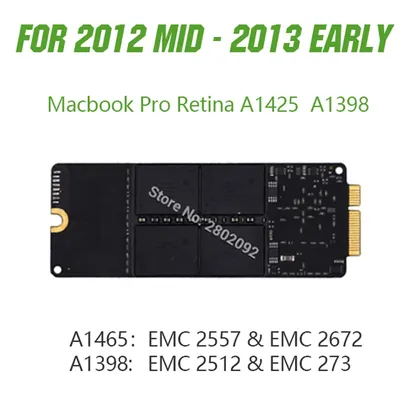 Genuine for Macbook Pro Retina 13" A1425 15" A1398 Blade SSD Solid State Drive 128GB 256GB 512GB