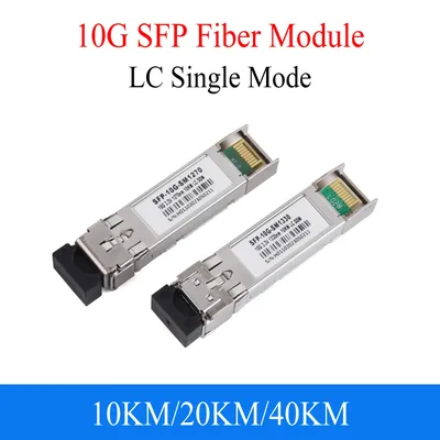 1 Pair 10G LC Single Mode SFP Module - 1270nm/1330nm, 10 - 40KM A+B Fiber Module for Cisco Mikrotik