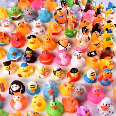 5-100PCS Rubber Ducks, RandomAssortment Jeep Ducks Bulk, ini RubberDuckies for Toys, Pool Toys Birthday GiftsParty Favors