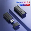 2025 Aggiornamento Ricevitore Bluetooth 5.3 Doppio adattatore USB/AUX Plug And Play Car Music Trasmettitore musicale Bluetooth per PC TV Car Home