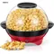 Macchina per popcorn, 5 popcorn popper, piastra antiaderente, agitazione elettrica con tecnologia a calore rapido, rossa