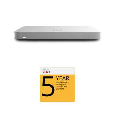 Cisco Meraki MX67 Router/Security Appliance with 5-Year Advanced Security License MX67-HW