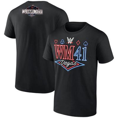 WWE WrestleMania 41 Neon Light T-Shirt - Schwarz - Herren Image