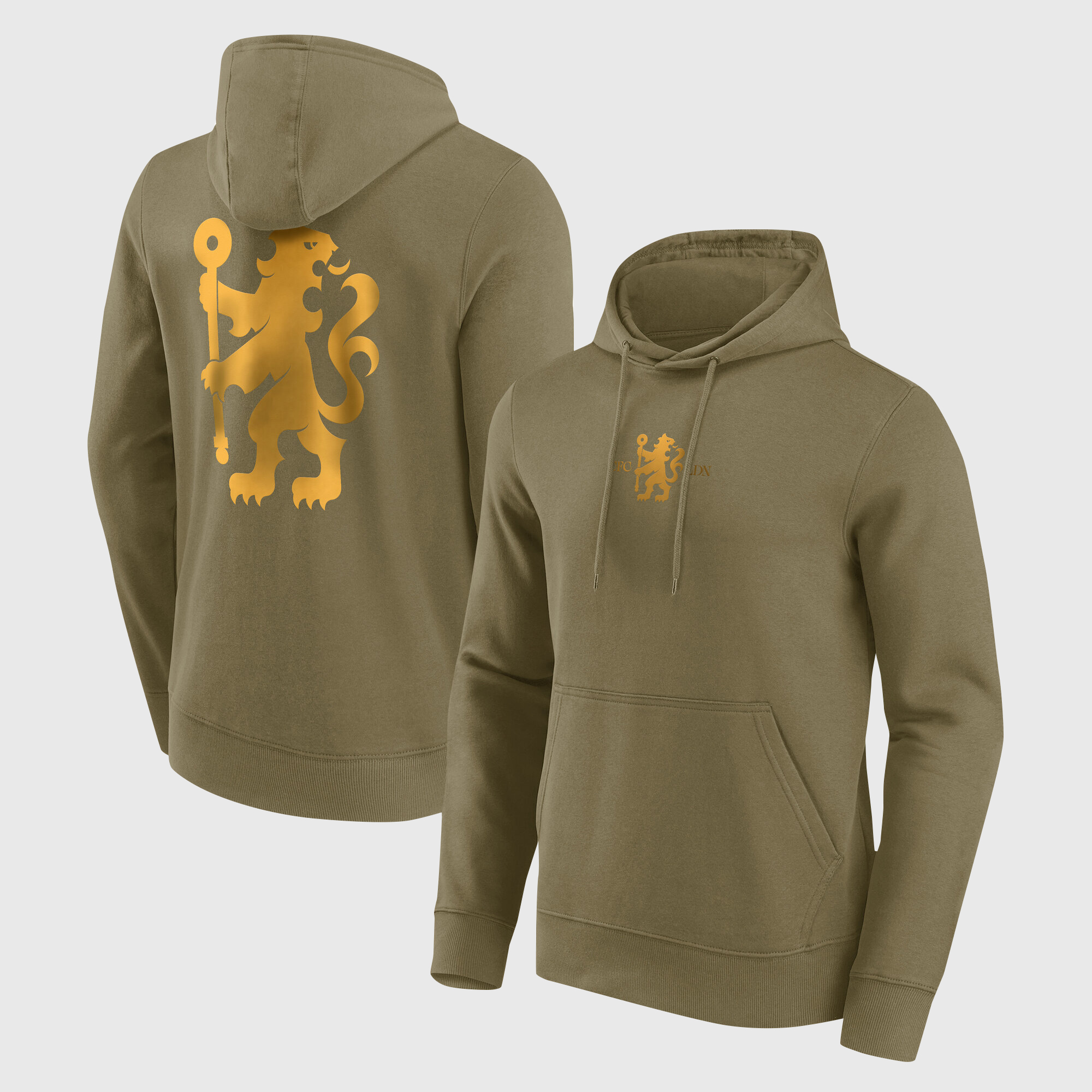 Chelsea Rampant Lion Fashion Hoodie – Khaki – Herren Image