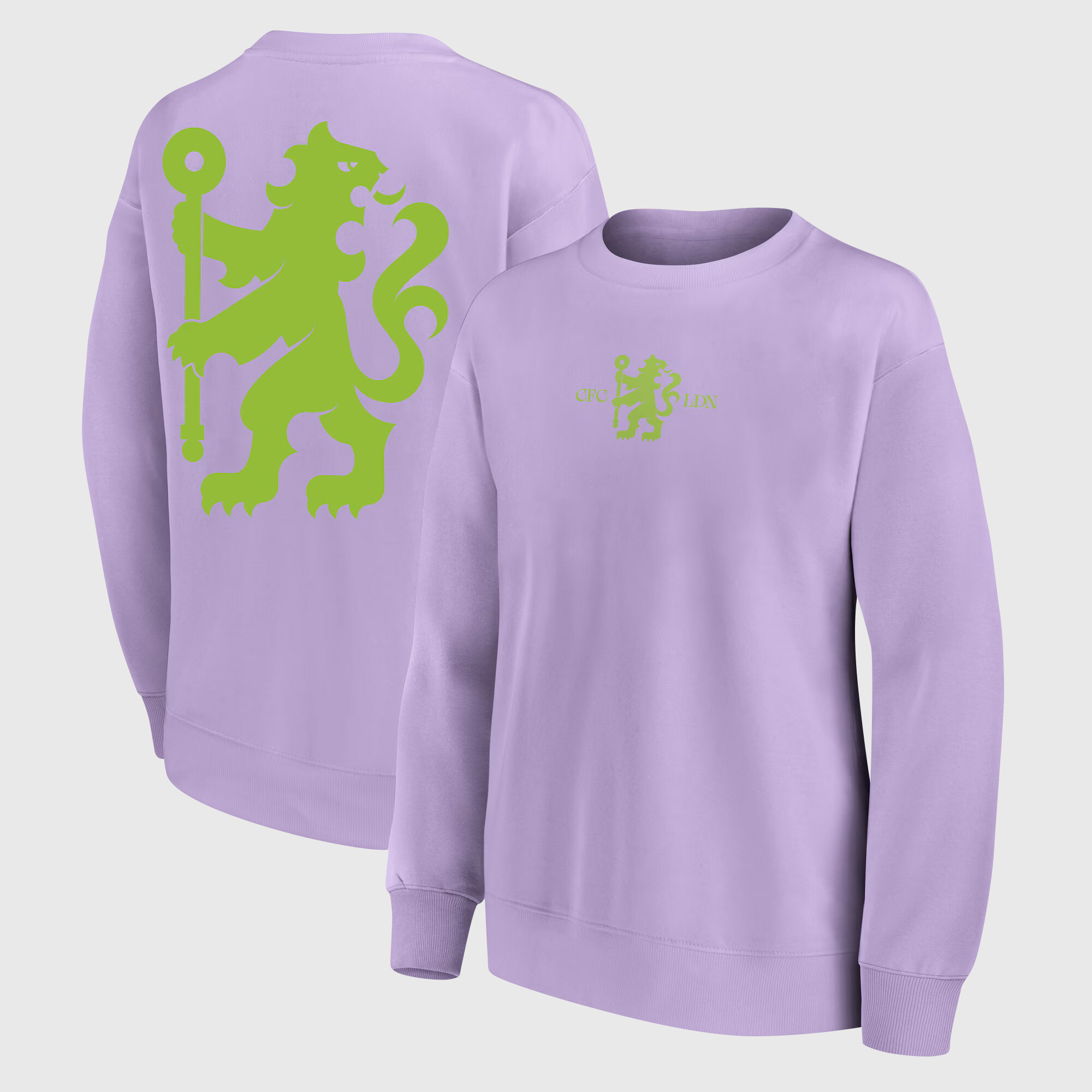 Chelsea Rampant Lion Fashion Oversized Rundhals-Sweatshirt – Purple Rose – Damen Image