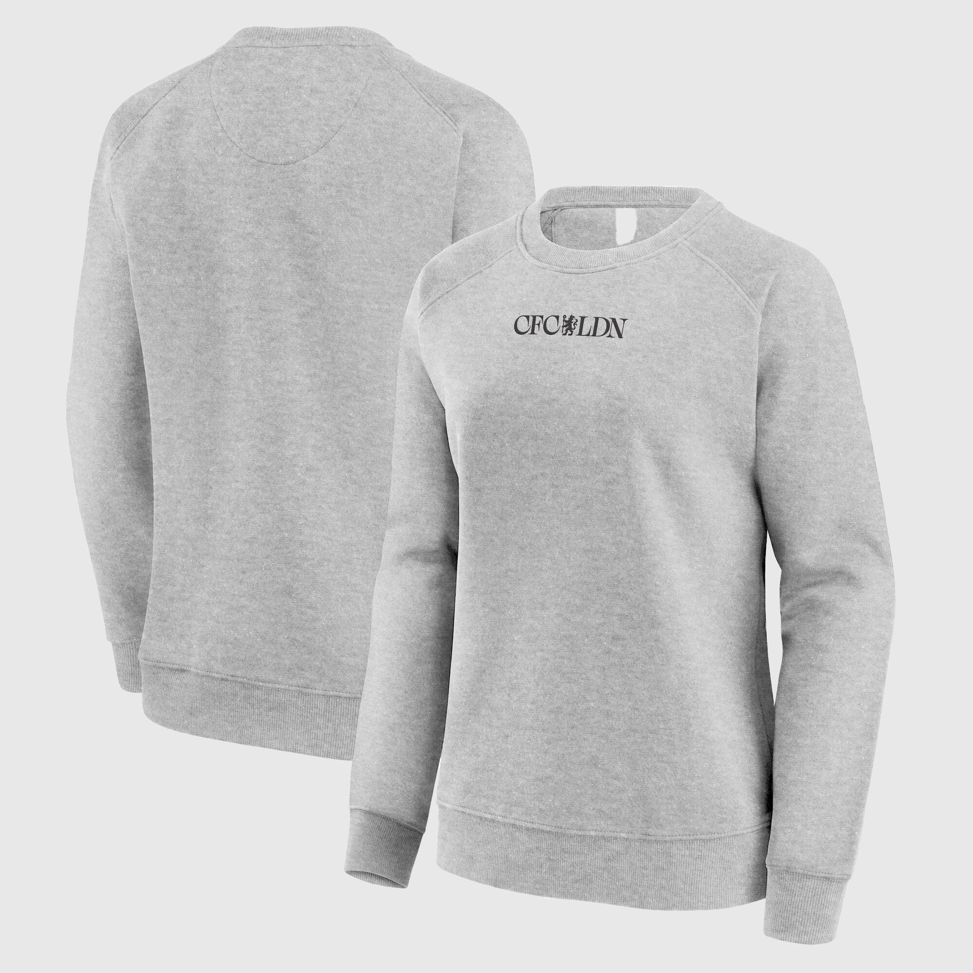 Chelsea CFCLDN Grafik-Sweatshirt – Graumeliert – Damen